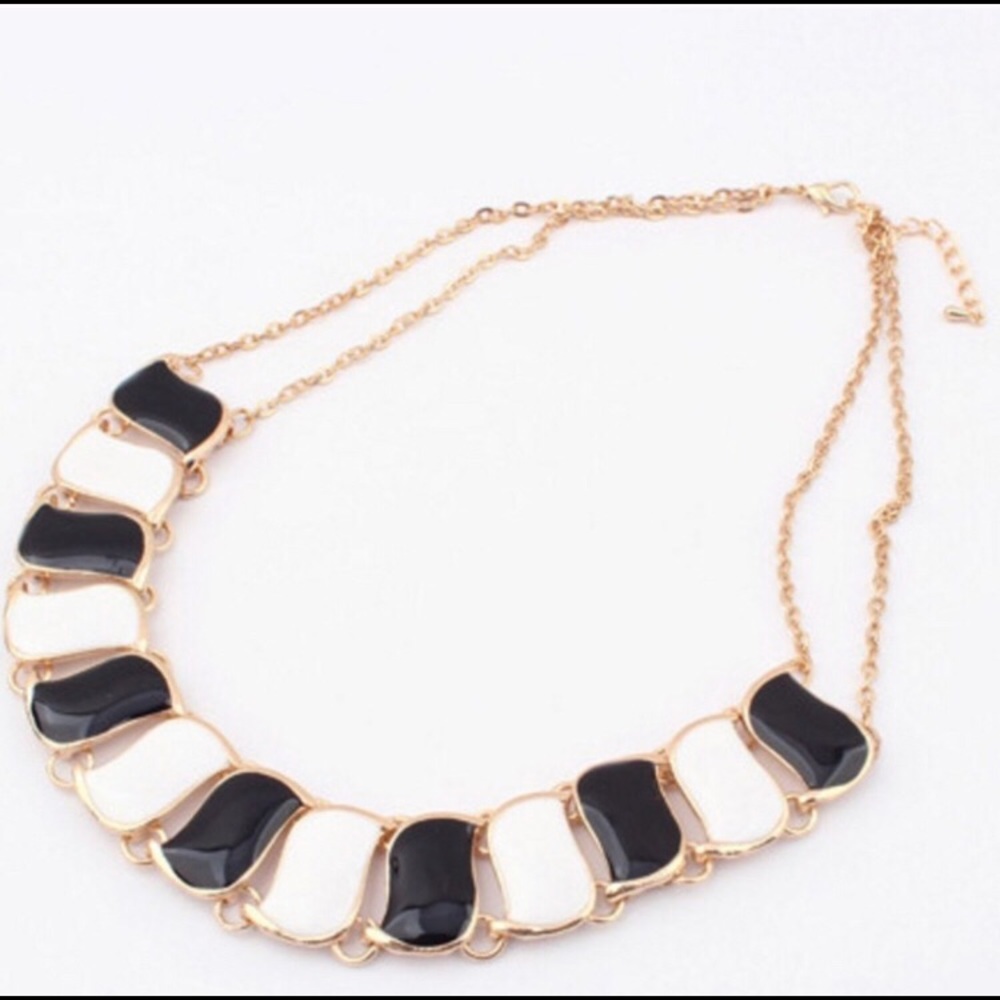 Black & White statement necklace.